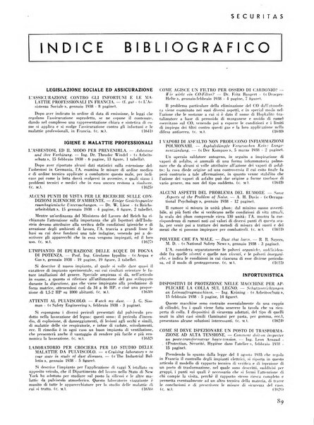 Securitas rassegna della sicurezza e dell'igiene nell'industria e nell'agricoltura - Anno 14, n. 4 (apr. 1927)-anno 65, n. 5/12 (1981)