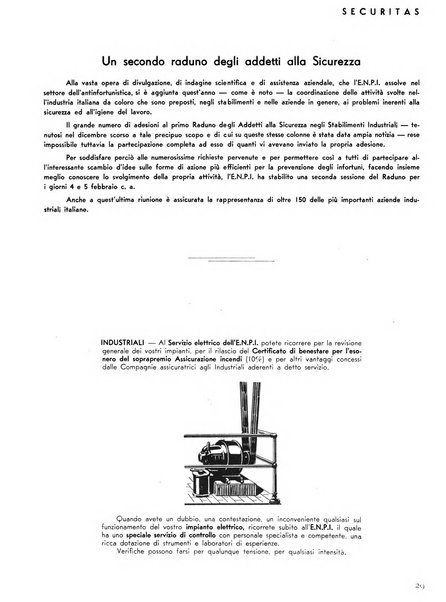 Securitas rassegna della sicurezza e dell'igiene nell'industria e nell'agricoltura - Anno 14, n. 4 (apr. 1927)-anno 65, n. 5/12 (1981)