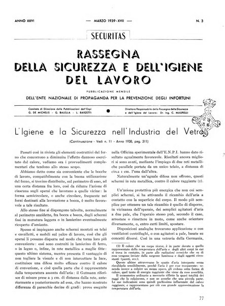 Securitas rassegna della sicurezza e dell'igiene nell'industria e nell'agricoltura - Anno 14, n. 4 (apr. 1927)-anno 65, n. 5/12 (1981)