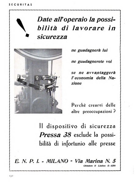 Securitas rassegna della sicurezza e dell'igiene nell'industria e nell'agricoltura - Anno 14, n. 4 (apr. 1927)-anno 65, n. 5/12 (1981)