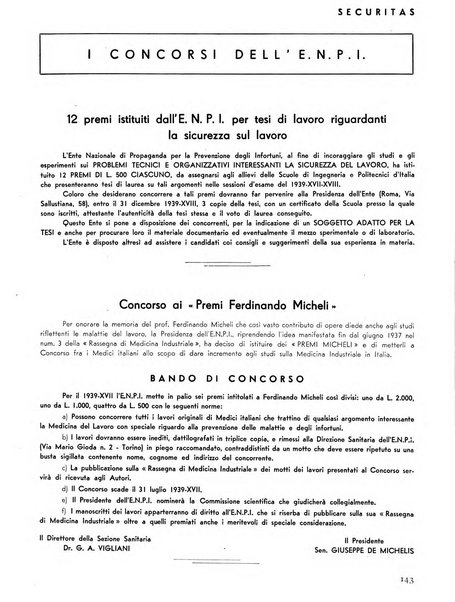 Securitas rassegna della sicurezza e dell'igiene nell'industria e nell'agricoltura - Anno 14, n. 4 (apr. 1927)-anno 65, n. 5/12 (1981)