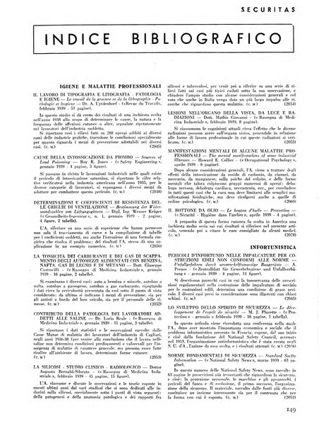 Securitas rassegna della sicurezza e dell'igiene nell'industria e nell'agricoltura - Anno 14, n. 4 (apr. 1927)-anno 65, n. 5/12 (1981)