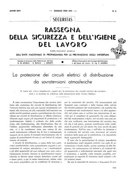 Securitas rassegna della sicurezza e dell'igiene nell'industria e nell'agricoltura - Anno 14, n. 4 (apr. 1927)-anno 65, n. 5/12 (1981)