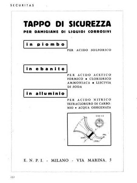 Securitas rassegna della sicurezza e dell'igiene nell'industria e nell'agricoltura - Anno 14, n. 4 (apr. 1927)-anno 65, n. 5/12 (1981)