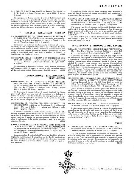 Securitas rassegna della sicurezza e dell'igiene nell'industria e nell'agricoltura - Anno 14, n. 4 (apr. 1927)-anno 65, n. 5/12 (1981)