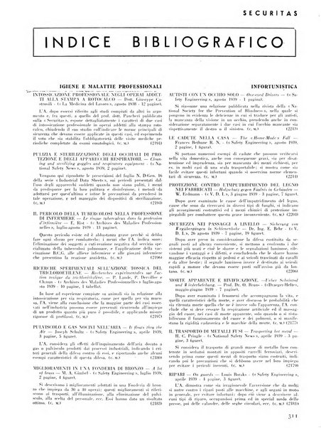 Securitas rassegna della sicurezza e dell'igiene nell'industria e nell'agricoltura - Anno 14, n. 4 (apr. 1927)-anno 65, n. 5/12 (1981)