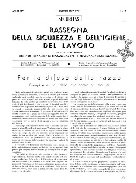 Securitas rassegna della sicurezza e dell'igiene nell'industria e nell'agricoltura - Anno 14, n. 4 (apr. 1927)-anno 65, n. 5/12 (1981)