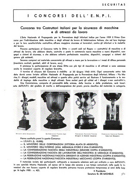 Securitas rassegna della sicurezza e dell'igiene nell'industria e nell'agricoltura - Anno 14, n. 4 (apr. 1927)-anno 65, n. 5/12 (1981)