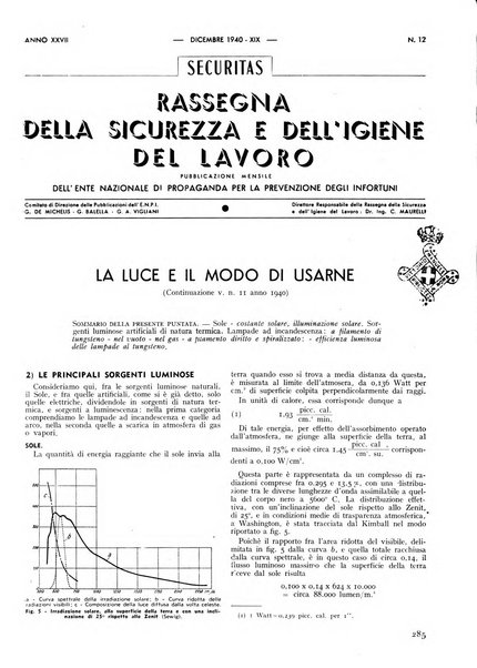 Securitas rassegna della sicurezza e dell'igiene nell'industria e nell'agricoltura - Anno 14, n. 4 (apr. 1927)-anno 65, n. 5/12 (1981)