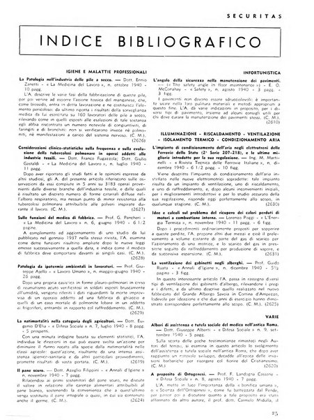 Securitas rassegna della sicurezza e dell'igiene nell'industria e nell'agricoltura - Anno 14, n. 4 (apr. 1927)-anno 65, n. 5/12 (1981)