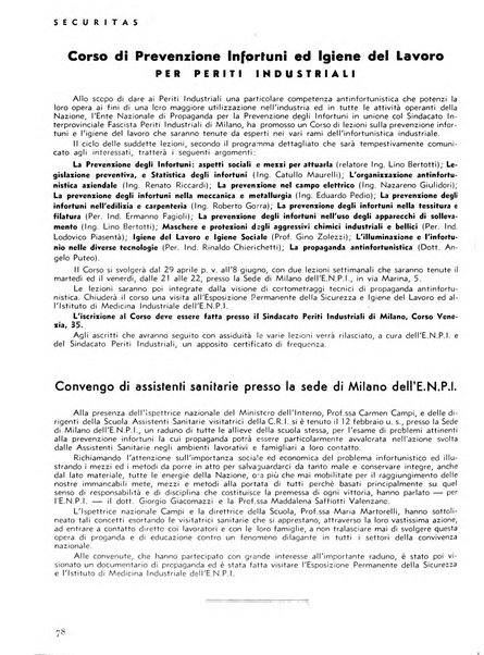 Securitas rassegna della sicurezza e dell'igiene nell'industria e nell'agricoltura - Anno 14, n. 4 (apr. 1927)-anno 65, n. 5/12 (1981)