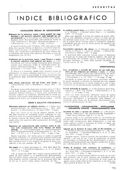 Securitas rassegna della sicurezza e dell'igiene nell'industria e nell'agricoltura - Anno 14, n. 4 (apr. 1927)-anno 65, n. 5/12 (1981)