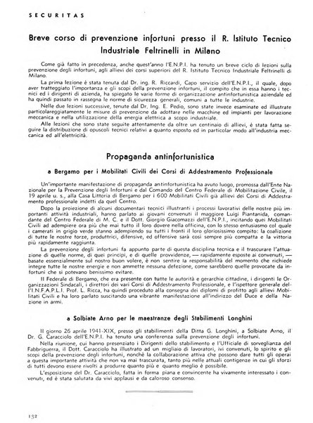 Securitas rassegna della sicurezza e dell'igiene nell'industria e nell'agricoltura - Anno 14, n. 4 (apr. 1927)-anno 65, n. 5/12 (1981)