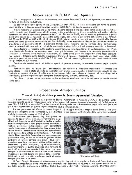 Securitas rassegna della sicurezza e dell'igiene nell'industria e nell'agricoltura - Anno 14, n. 4 (apr. 1927)-anno 65, n. 5/12 (1981)