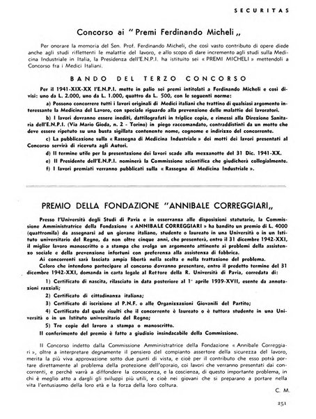 Securitas rassegna della sicurezza e dell'igiene nell'industria e nell'agricoltura - Anno 14, n. 4 (apr. 1927)-anno 65, n. 5/12 (1981)