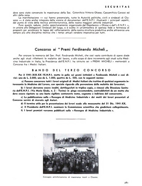 Securitas rassegna della sicurezza e dell'igiene nell'industria e nell'agricoltura - Anno 14, n. 4 (apr. 1927)-anno 65, n. 5/12 (1981)