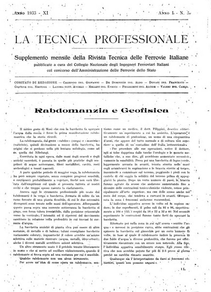 La tecnica professionale. Servizio lavori, linea e impianti raccolta di studi e notizie per l'istruzione del personale ferroviario