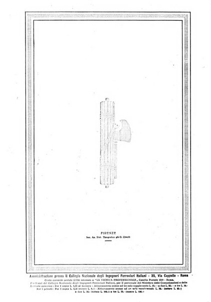 La tecnica professionale. Servizio lavori, linea e impianti raccolta di studi e notizie per l'istruzione del personale ferroviario