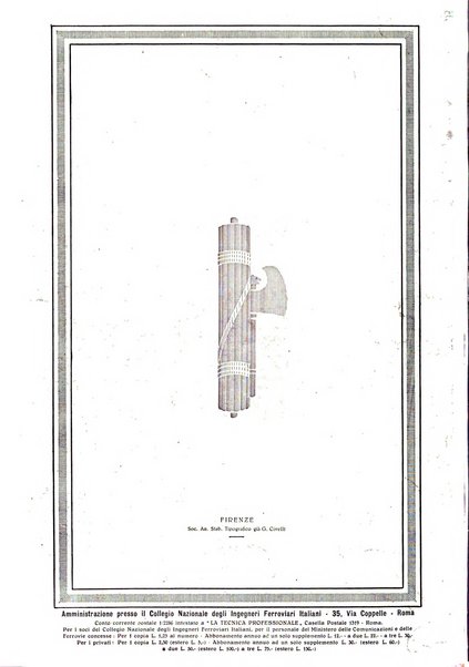 La tecnica professionale. Servizio lavori, linea e impianti raccolta di studi e notizie per l'istruzione del personale ferroviario
