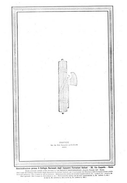 La tecnica professionale. Servizio lavori, linea e impianti raccolta di studi e notizie per l'istruzione del personale ferroviario