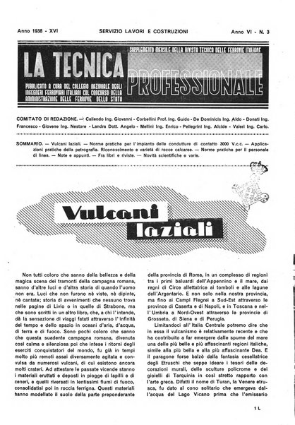 La tecnica professionale. Servizio lavori, linea e impianti raccolta di studi e notizie per l'istruzione del personale ferroviario