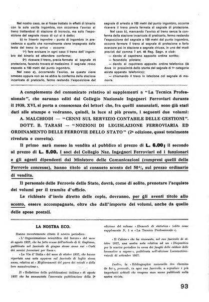 La tecnica professionale. Servizio lavori, linea e impianti raccolta di studi e notizie per l'istruzione del personale ferroviario