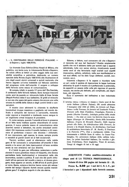 La tecnica professionale. Servizio lavori, linea e impianti raccolta di studi e notizie per l'istruzione del personale ferroviario