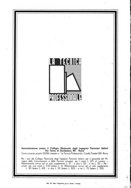 La tecnica professionale. Servizio lavori, linea e impianti raccolta di studi e notizie per l'istruzione del personale ferroviario