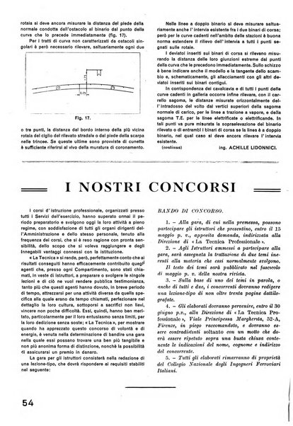 La tecnica professionale. Servizio lavori, linea e impianti raccolta di studi e notizie per l'istruzione del personale ferroviario