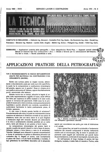 La tecnica professionale. Servizio lavori, linea e impianti raccolta di studi e notizie per l'istruzione del personale ferroviario