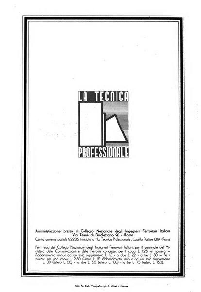 La tecnica professionale. Servizio lavori, linea e impianti raccolta di studi e notizie per l'istruzione del personale ferroviario