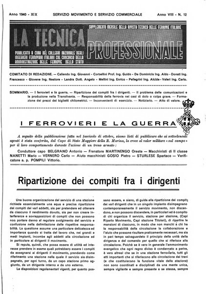 La tecnica professionale. Servizio lavori, linea e impianti raccolta di studi e notizie per l'istruzione del personale ferroviario