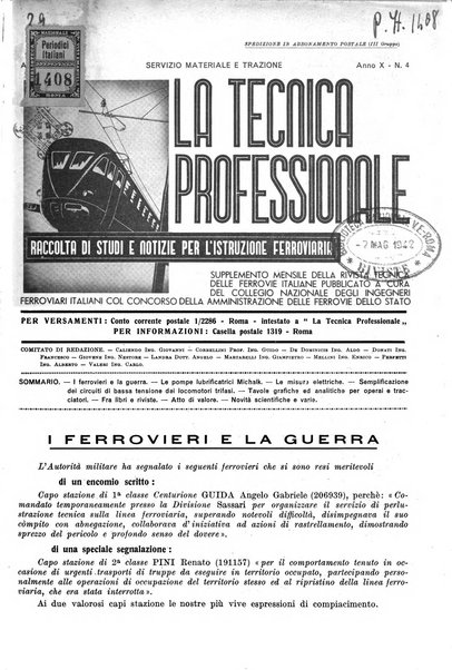 La tecnica professionale. Servizio lavori, linea e impianti raccolta di studi e notizie per l'istruzione del personale ferroviario