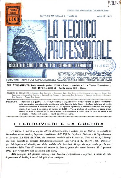 La tecnica professionale. Servizio lavori, linea e impianti raccolta di studi e notizie per l'istruzione del personale ferroviario