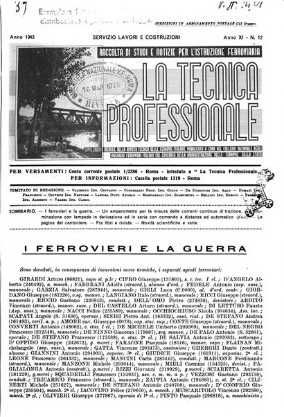 La tecnica professionale. Servizio lavori, linea e impianti raccolta di studi e notizie per l'istruzione del personale ferroviario