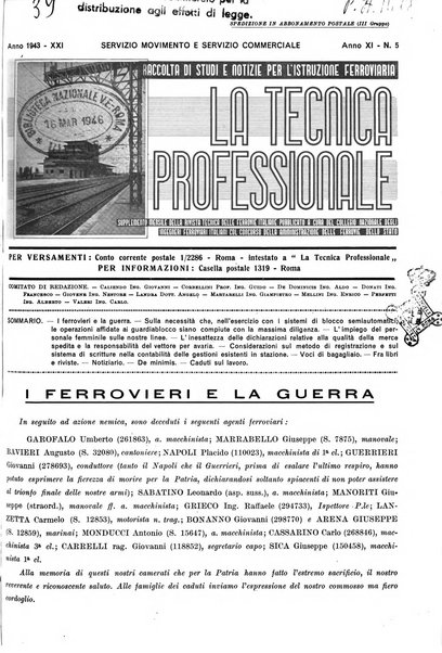 La tecnica professionale. Servizio lavori, linea e impianti raccolta di studi e notizie per l'istruzione del personale ferroviario