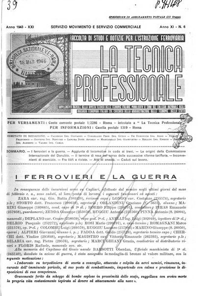 La tecnica professionale. Servizio lavori, linea e impianti raccolta di studi e notizie per l'istruzione del personale ferroviario