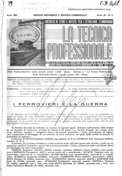 La tecnica professionale. Servizio lavori, linea e impianti raccolta di studi e notizie per l'istruzione del personale ferroviario