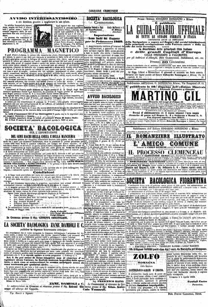 Corriere cremonese : giornale politico e letterario