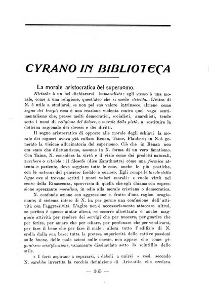 Cyrano de Bergerac rivista minima di coltura moderna