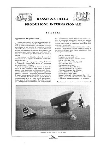 L'aeronautica rivista mensile internazionale illustrata