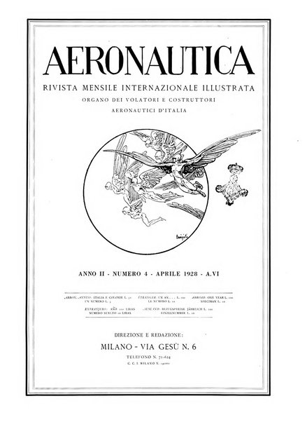 L'aeronautica rivista mensile internazionale illustrata