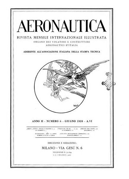 L'aeronautica rivista mensile internazionale illustrata