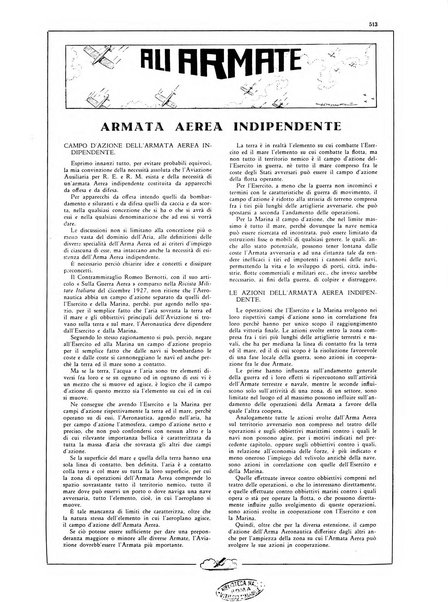 L'aeronautica rivista mensile internazionale illustrata