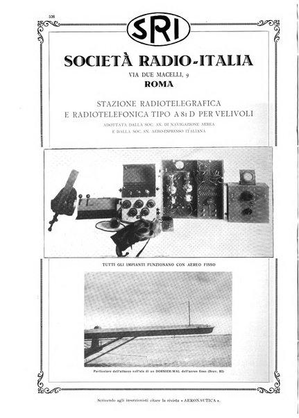 L'aeronautica rivista mensile internazionale illustrata