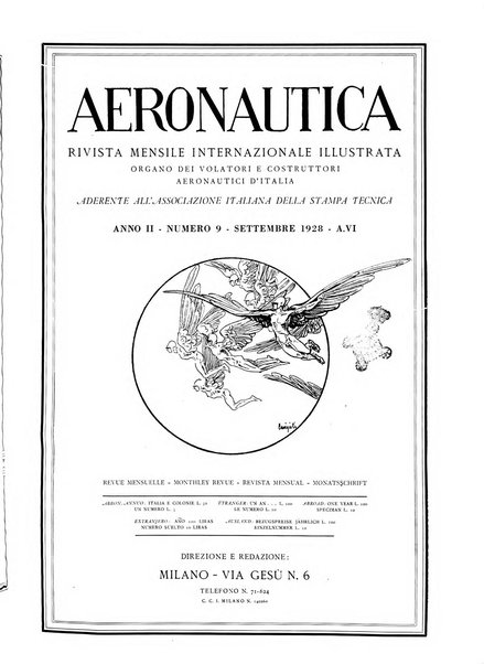 L'aeronautica rivista mensile internazionale illustrata