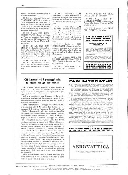 L'aeronautica rivista mensile internazionale illustrata