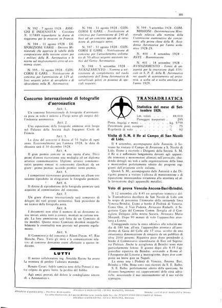 L'aeronautica rivista mensile internazionale illustrata