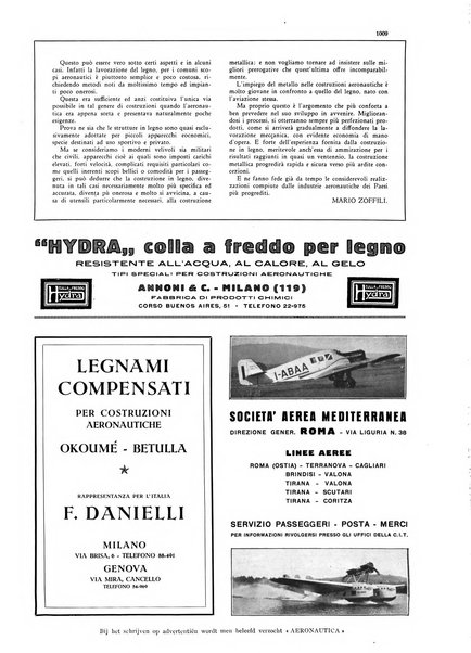 L'aeronautica rivista mensile internazionale illustrata