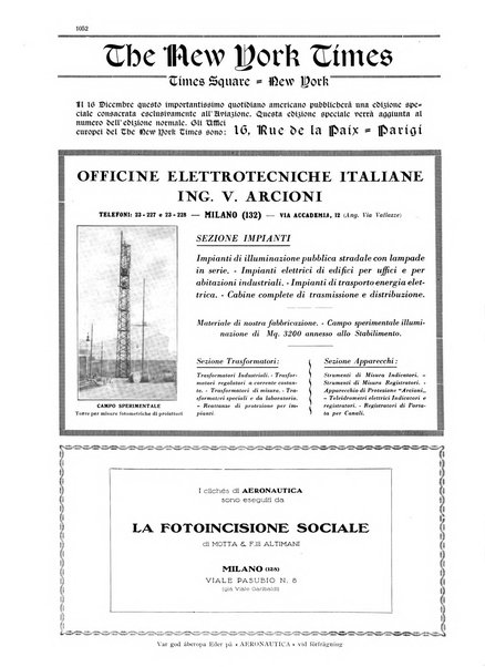 L'aeronautica rivista mensile internazionale illustrata